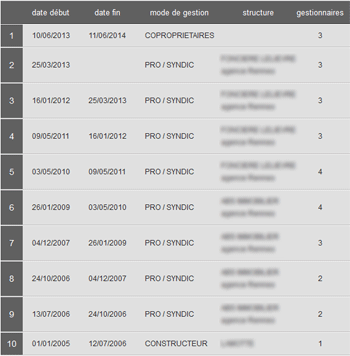 Managers and management periods of the condominium  - image 1