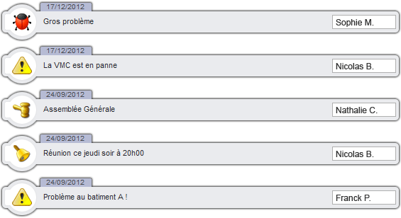 instant messaging service:message lists