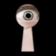 oeil à travers une serrure