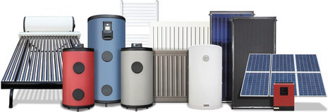 exemples d'équipements solaires thermiques et panneaux photovoltaiques