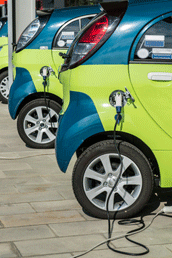 voitures électriques en charge